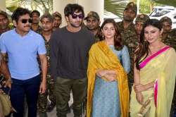 Nagarjuna, Ranbir Kapoor, Alia Bhatt & Mouni Roy for the shoot of Brahmastra in Varanasi.