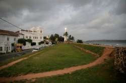 A 17th century built Dutch fort, which was a popular tourist site, stands empty in Galle, Sri Lanka.