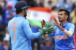 Yuzvendra Chahal with MS Dhoni