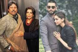 Ranveer as Kapil Dev and Deepika as Romi Bhatia in the film 83