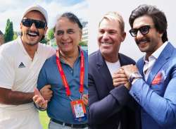 Ranveer Singh’s photos with Shane Warne and Sunil Gavaskar