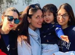 Kareena Kapoor Khan and Karisma’s daughter Samiera give bear hug to Taimur in London