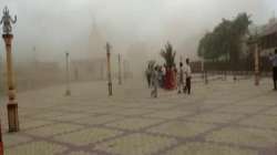 Dust storm at Somnath temple before the cyclone was expected