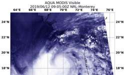 This is what cyclone vayu looks like from space