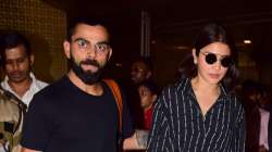 Virat Kohli was spotted with wife Anushka Sharma at the Mumbai airport on Thursday