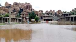 World Heritage Site Hampi partially inundated