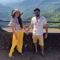 Nusrat Jahan honeymooning with husband Nikhil Jain at a beach destination