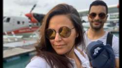 Angad Bedi and wife Neha Dhupia pick Maldives for actress birthday vacation