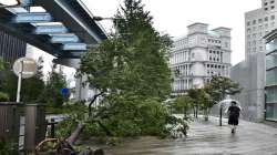 Typhoon Faxai blows across Tokyo area