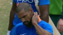 Shikhar Dhawan is known for banter on the field, and he didn't shy away from sharing a laugh with Sanju Samson even as he was hit by a bouncer on the neck during India A's game against South Africa A.