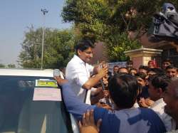 Video: Deepender Singh Hooda casts vote, drinks milk while interacting with public