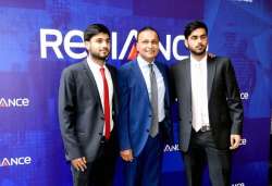 Anil Ambani with his sons Anshul and Anmol