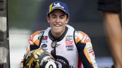 Marc Marquez of Spain and Repsol Honda Team celebrates the MotoGP victory and the 2019 MotoGP Championship on the podium at the end of the MotoGP race during the MotoGP of Thailand - Race on October 06, 2019 in Bangkok, Thailand.