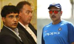 IND vs BAN, Day-Night Test: Sourav Ganguly inspects Eden wicket, Ravi Shastri follows suit