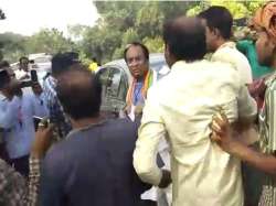 Bengal by-poll: BJP candidate allegedly manhandled and kicked by TMC workers