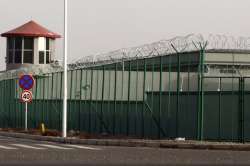 
A guard tower and barbed wire fences around at the Artux City Vocational Skills Education Training Service Center, one of a growing number of internment camps in western China's Xinjiang region.
