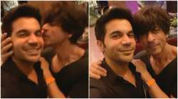 Here's what happened when Shah Rukh Khan kissed Rajkummar Rao. Watch video