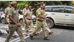 UP cops ride 'imaginary horses' during mock drill