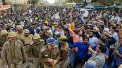 Protest in Mau.