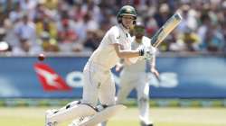 Steve Smith in action against New Zealand at the MCG