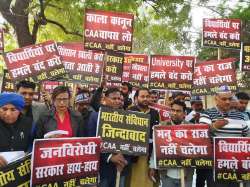 Congress spokesperson Dr Udit Raj protesting the Citizenship Amendment Act in New Delhi on Wednesday