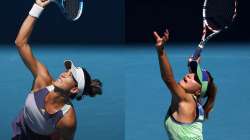 Garbine Muguruza of Spain (L) and Sofia Kenin of the USA. They will play each other in the Australian Open Women's Final on February 1