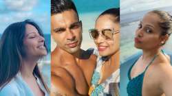 Bipasha Basu rings in 41st birthday with husband Karan Singh Grover in Maldives. See photos