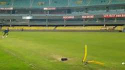 Jasprit Bumrah during a training session ahead of the first T20I against Sri Lanka