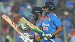 Shikhar Dhawan and KL Rahul during 3rd T20I