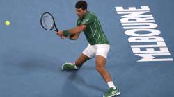 Novak Djokovic in action during Australian Open 2020