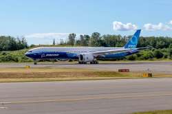 Boeing 777X with world's largest jet engine set for first flight