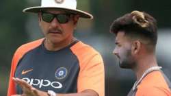 Rishabh Pant with Ravi Shastri