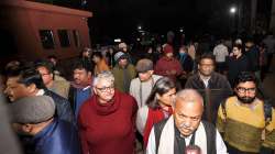 New Delhi: JNU faculty members and students after some masked miscreants attacked in the campus, New