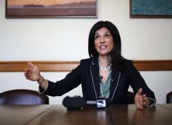 Indian-origin American politician Sara Gideon