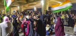 Muslim women during a dharna against Citizenship Amendment Act (CAA), National Register of Citizens 