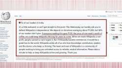 Paywall in the offing? Wikipedia asks Indian users to pay to 'defend independence'