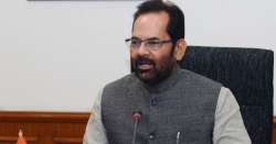 A file photo of Union Minister Mukhtar Abbas Naqvi