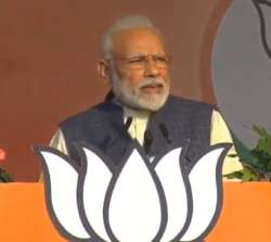 PM Modi during his election rally in New Delhi