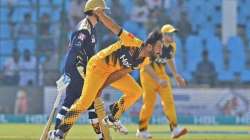 Fast bowler Wahab Riaz in action in PSL