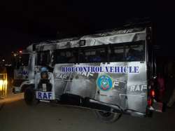 Shaheen Bagh protest, Rapid Action Force, Shaheen Bagh, Riot control vehicle, Delhi, Riot Control Ve