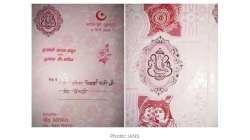 The unique card was printed by Mohd Sarafat in Hastinapur area for his daughter Asma Khatoon's wedding on March 4.