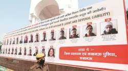 A file photo of one of the hoardings showing the personal details of anti-CAA protests in Lucknow (Twitter)