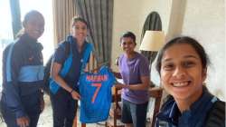 The Indian jersey that was gifted to Siriwardene bore name of captain Harmanpreet Kaur