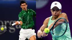 Novak Djokovic and Ash Barty 