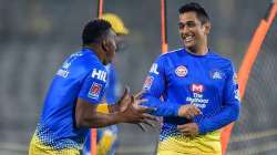 Dwayne Bravo with MS Dhoni