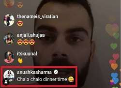 Anushka's message during Kohli's live Instagram chat