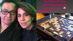 Rishi Kapoor trained wife Neetu 'well' in scrabble, Riddhima Kapoor shares photo