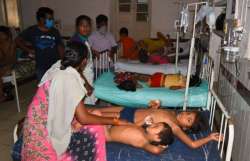 Visakhapatnam: Affected children being treated at King George Hospital after a major chemical gas leakage at LG Polymers industry in RR Venkatapuram village, Visakhapatnam, Thursday, May 07, 2020.