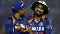 Virender Sehwag with Harbhajan Singh