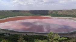 lonar lake, lonar sarovar, lonar lake news, lonar crater, lonar news, lonar sarovar news, pink lake,